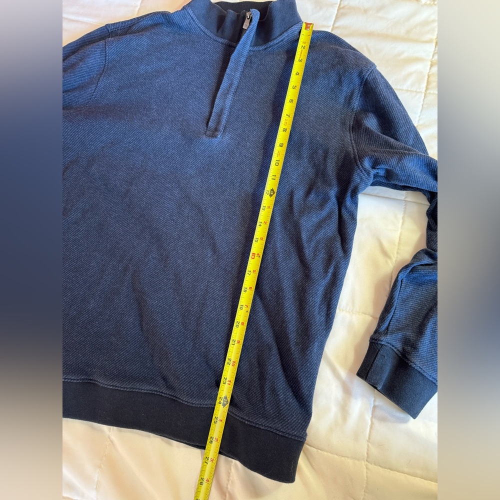 Men's Hart‎ Schaffner Marx 1/4 Zip Cotton Pullover, Navy, Size L - Picture 6 of 10